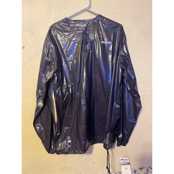 Vintage MIZUNO New Polyurethane Baseball Pullover Warm Up Jacket Men’s Large USA - Picture 6 of 9